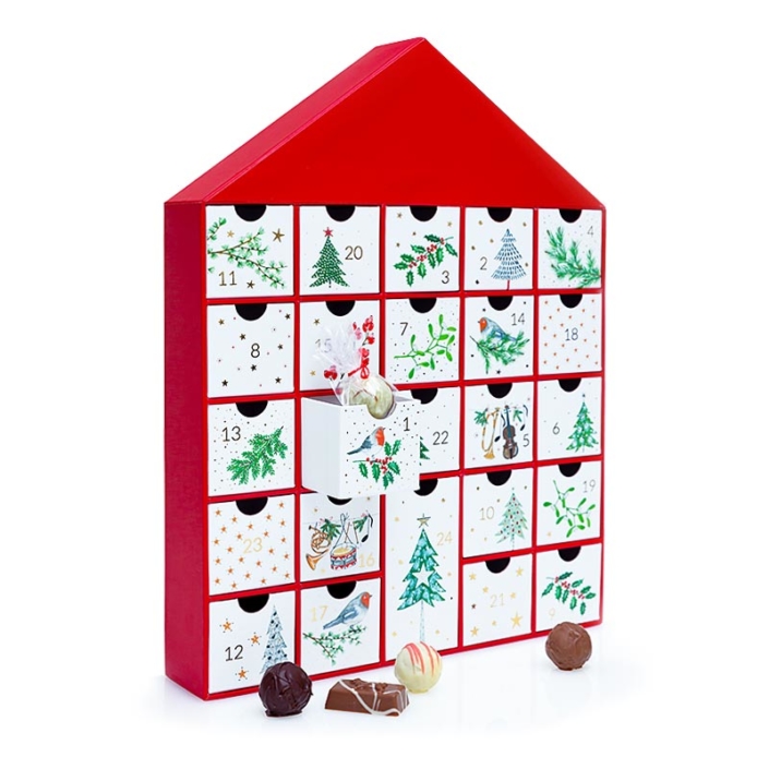 Pralinen Adventskalender aus unserer Manufaktur - Ullis Confiserie