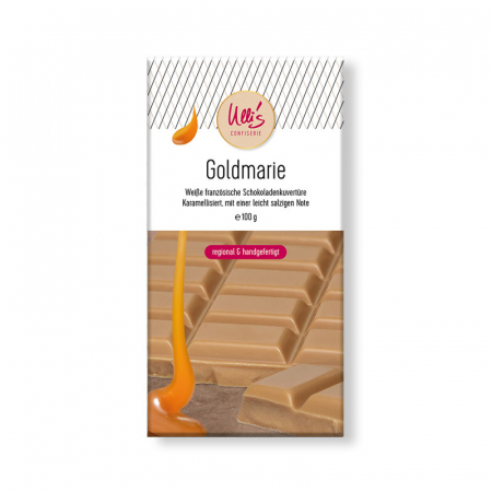 Goldmarie – französische weiße Schokolade, karamellisiert mit einer leicht salzigen Note