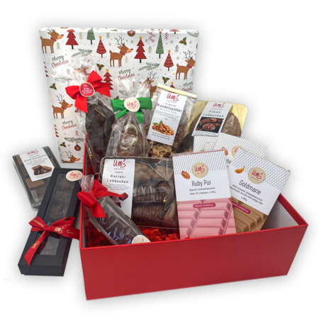 Weihnachts Geschenkbox Schokolade & Lebkuchen Deluxe