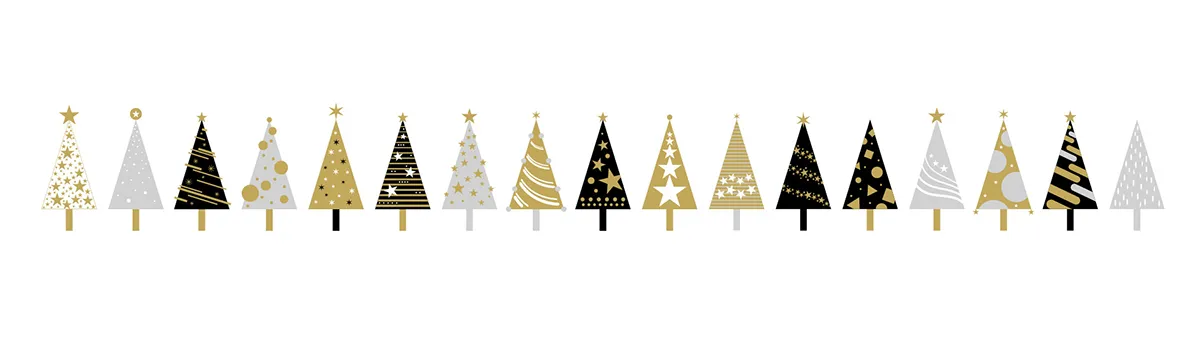 Motiv Weihnachtsbäume Banderole Pralinenpackung: Wunsch-Motiv Weihnachtsbäume