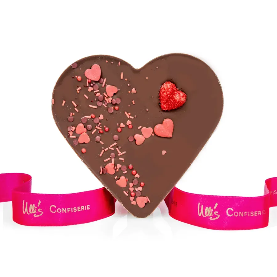 Handgemachtes Schokoladenherz zu Muttertag