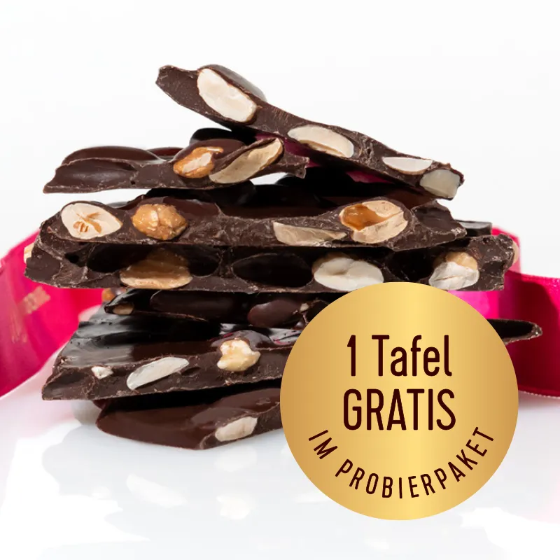 handgemachte-schokolade-aktion-eine-tafel-gratis Ullis handgemachte Schokolade Probierpaket Aktion 4 Tafeln kaufen, 1 Tafel gratis bekommen