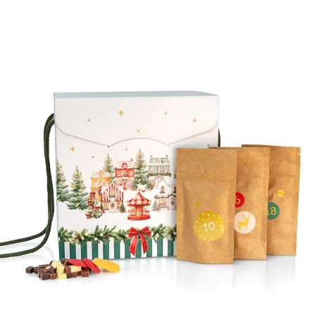 Adventskalender "Ulli´s Schoko Schätze" mit 24 Sorten handgemachter Schokolade