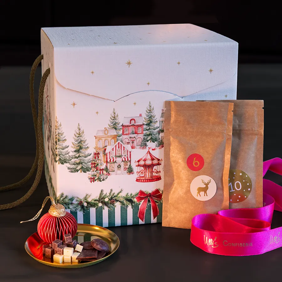 Adventskalender handgemachten Schokoladen und Pralinen